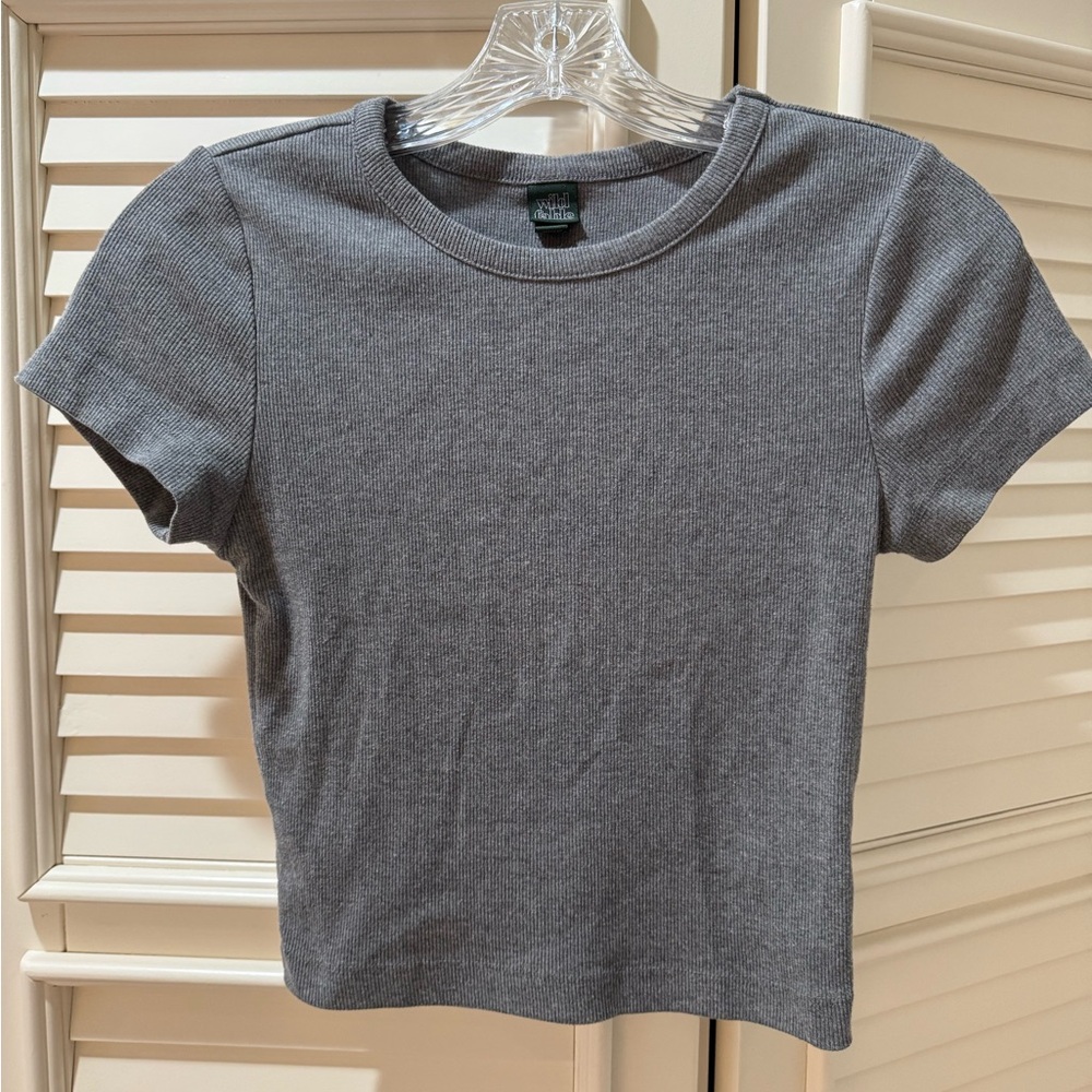 Gray Crop Top
